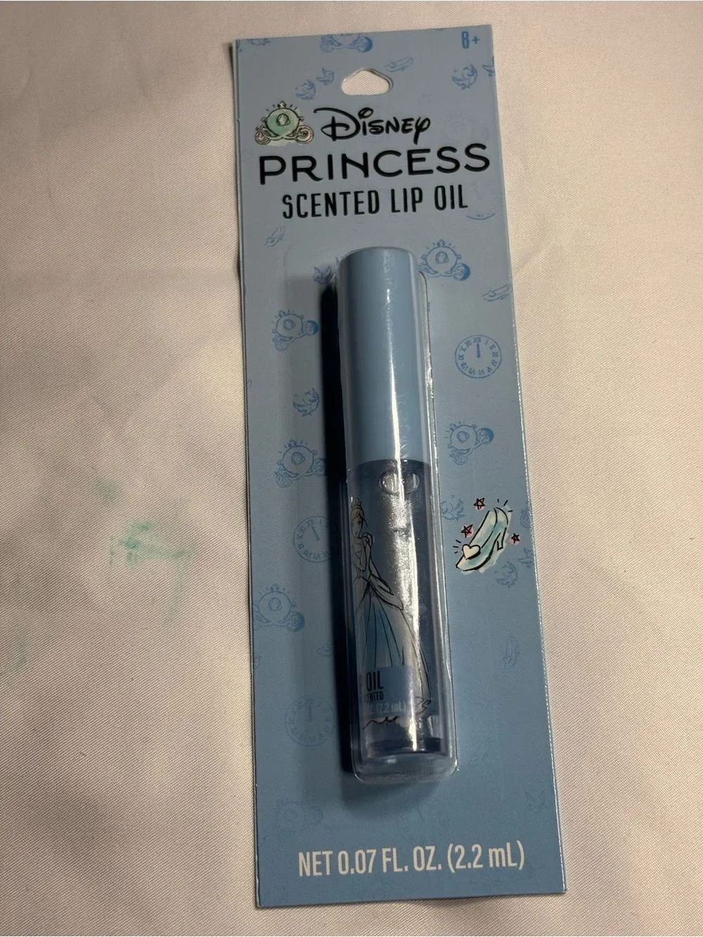 4 New Disney Princess Cinderella Lip Gloss & Lip Oil Set - Blue and Pink